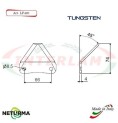 LF420T - TUNGSTENO - Lama per FRESA Carri UNIFEED - PIEGATA 45° - STORTI - (25 Pz.)
