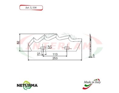 L336 - Lama per Carri UNIFEED - Dentata  - KUNH - A5306460 - (10 Pz.)