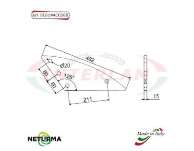 SUPPORTO per Lame Carri UNIFEED SLS 2006 DX/SX - LAZZARONI
