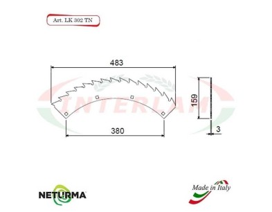 LK302 -KEMPER Forage and Corn Shredder Blades - NEW TYPE - 8 Pcs