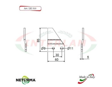 LK310 - Lame TRINCIA Foraggi e Mais KEMPER - PULITORE - (8 Pz.)