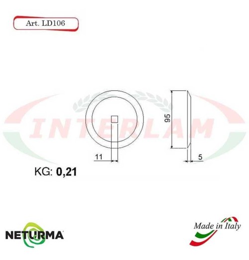 LD106 - Lama per Carri UNIFEED - Tonda - Ø95 - (25 Pz.) - EUROCOMP