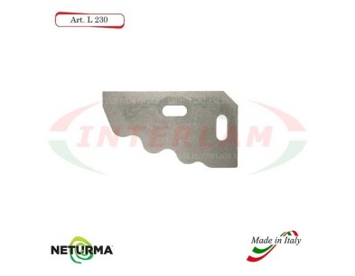 l230 - Knife for mixer wagons UNIFEED - toothed - Ø80 - (10 Pcs.)