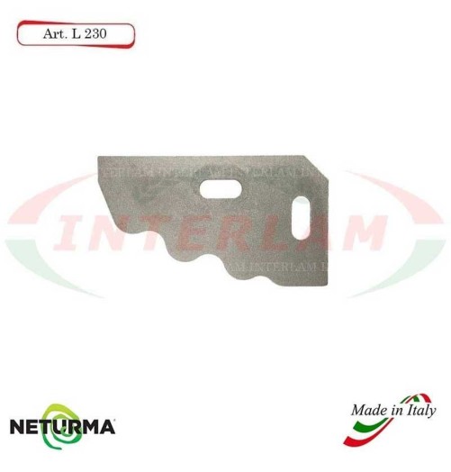 l230 - Knife for mixer wagons UNIFEED - toothed - Ø80 - (10 Pcs.)
