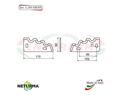 L200DX - Lama per Carri UNIFEED - Dentata - Ø80 - COMAG ( 10 Pz.)
