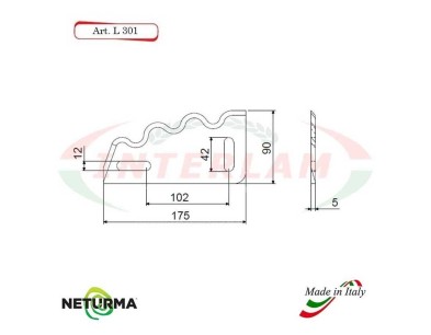 L301 - Knife for mixer wagons UNIFEED - toothed - Ø90 - (10 Pcs.) - BONINO
