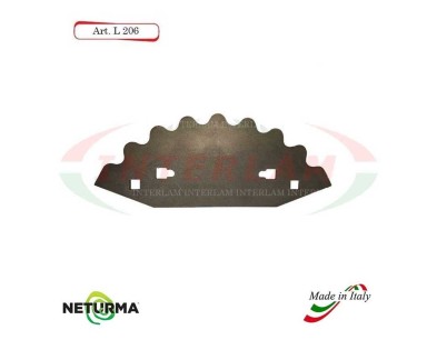 L206 - Knife for mixer wagons UNIFEED - toothed- Ø112 - STORTI (5 Pcs.)