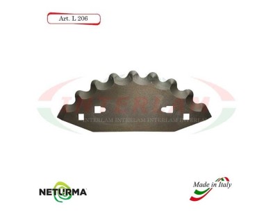 L206 - Knife for mixer wagons UNIFEED - toothed- Ø112 - STORTI (5 Pcs.)