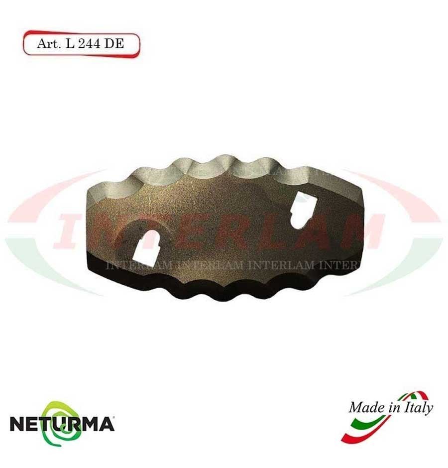 L244DX - Right toothed Knife for mixer wagons UNIFEED - Ø88 - 2 HOLES - STORTI - ST16800058 - (10 Pcs.)