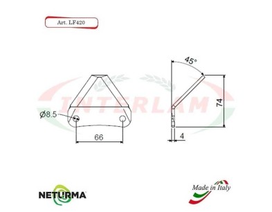 Lama per FRESA Carri UNIFEED LF 420 - PIEGATA 45° - STORTI