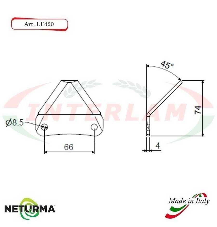 LF420 - 45° knives for unifeed trailers and silage wagons - STORTI - (25 Pcs.)