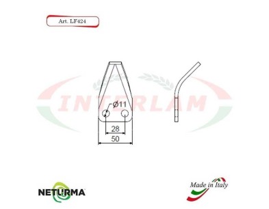 Lama per FRESA Carri UNIFEED CURVA LF 424 - SILOKING - (25 Pz.)