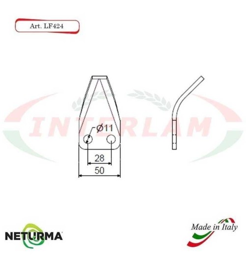 Lama per FRESA Carri UNIFEED CURVA LF 424 - SILOKING - (25 Pz.)