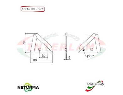 LF407SX Lama per FRESA Carri UNIFEED - AGM - (25 Pz.)