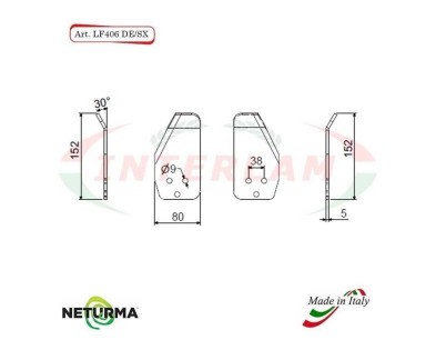 Knives for UNIFEED trailers and silage wagons LF 406 DX - (10 Pcs.)