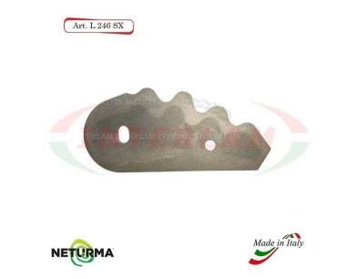 L246SX - Left - Knife for mixer wagons UNIFEED - Toothed Ø91 - STORTI