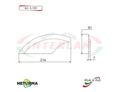 L316 - Lama per Carri UNIFEED - Liscia - Ø81 - MARMIX - ALIECO - (5 Pz.)