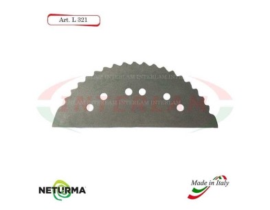 L321 - Knife for mixer wagons UNIFEED Toothed - Ø142 - ALIECO - 5 Pcs.