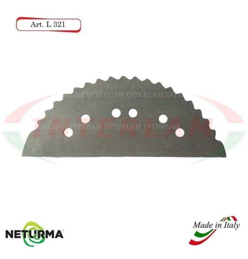 L321 - Knife for mixer wagons UNIFEED Toothed - Ø142 - ALIECO - 5 Pcs.