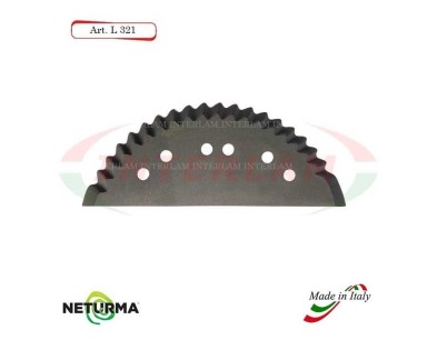 Knife for mixer wagons UNIFEED L321 toothed - Ø142 - MARMIX - (5 Pcs.)