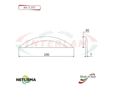 L317 - Lama per Carri UNIFEED - Liscia - Ø50 - MARMIX - (5 Pz.)