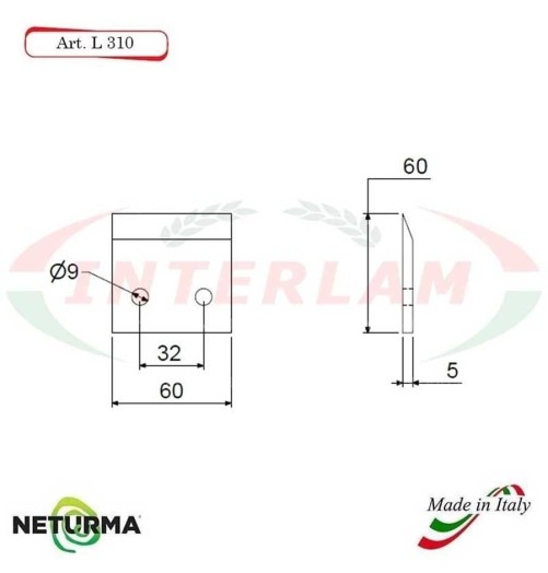L310 - Lama per Carri UNIFEED  - Liscia  Ø60 - MARCHINI - (15 Pz.)