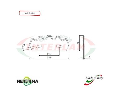 Lama per Carri UNIFEED L403 Dentata  Ø84 - NUTRISERVICE - (10 Pz.)