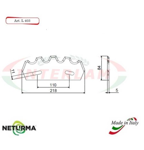 L403 - Lama per Carri UNIFEED - Dentata  Ø84 - NUTRISERVICE - (10 Pz.)
