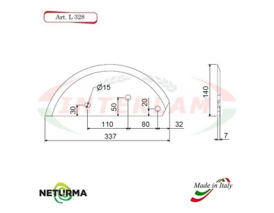 L328 - Lama per Carri UNIFEED - Liscia - Ø140 - MARMIX - ALIECO - 2 Pz.