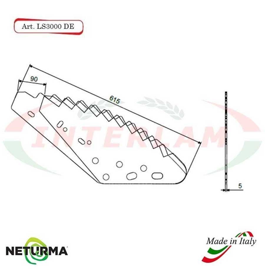 LS3000DX - Lama per Carri UNIFEED  - (3 Pz.)