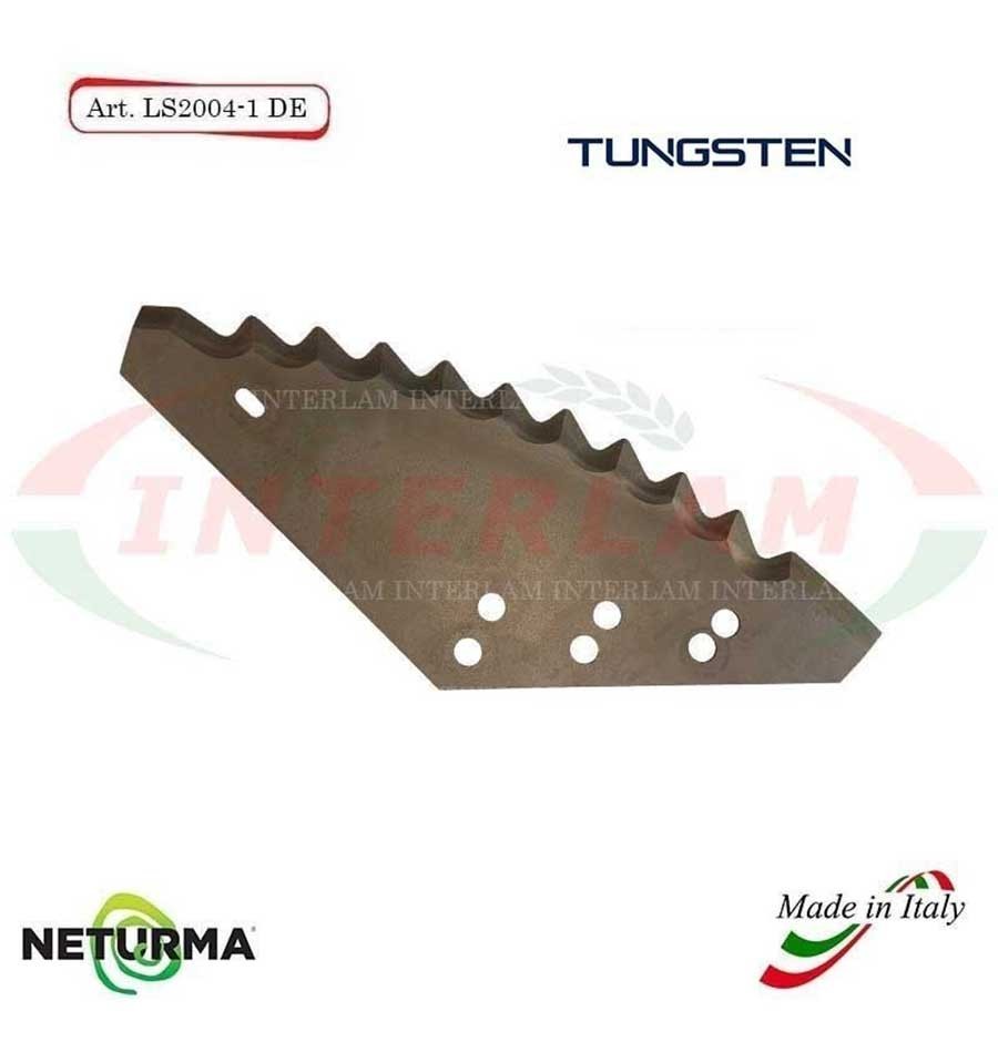LS2004-1-DX - TUNGSTEN - Right - Knife for mixer wagon UNIFEED - Vertical - Toothed -ITALMIX (2 Pcs.)