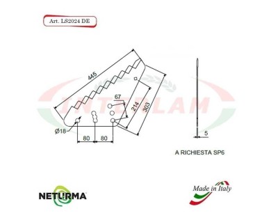 LS2024DX - Lama per Carri UNIFEED - STORTI - (5 Pz.)