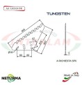 LS2024DX - Lama per Carri UNIFEED L - Tungsteno - STORTI - (5 Pz.)