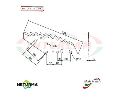 LS2010SX - Lama per Carri UNIFEED - KUNH Unificata - (5 Pz.)