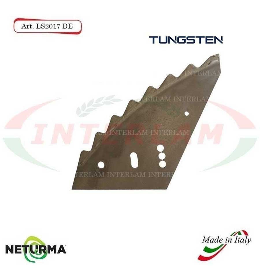 LS2017DX - TUNGSTEN - Right - Knife for mixer wagon UNIFEED - Vertical - Toothed -SILOKING - KVERNELAND - (5 Pcs.)