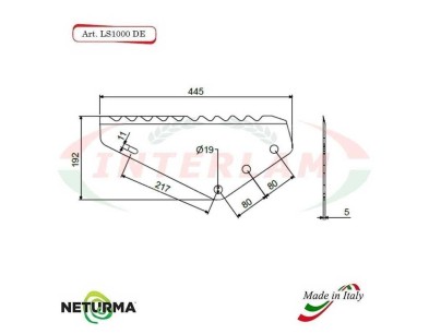 LS1000DX - Lama per Carri UNIFEED - LUCLAR - (5 Pz.)