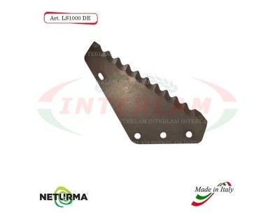 LS1000DX - Right - Knife for mixer wagon UNIFEED - Vertical - Toothed - MUTTI - (5Pcs)