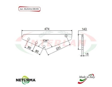 SLS 2004 DE/SX - SUPPORTO per Lame Carri UNIFEED - UNIFAST - STORTI - ITALMIX - (3 Pz.)