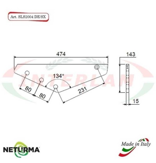 SLS 2004 DX/SX - Knife support for UNIFEED mixer wagons - UNIFAST - STORTI - ITALMIX - (3 Pcs.)