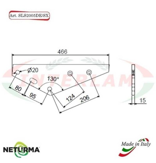 SUPPORTO per Lame Carri UNIFEED SLS 2005 DE / SX - AGM - (3 Pz.)
