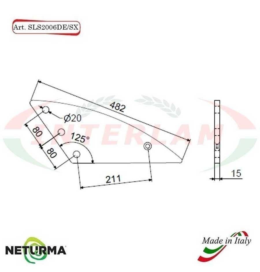 SLS 2006 DE/SX - SUPPORTO per Lame Carri UNIFEED - LAZZARONI - SUPERTINO - (3 Pz.)
