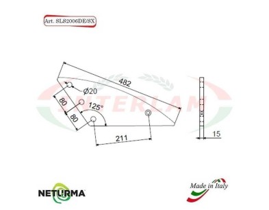 SUPPORTO per Lame Carri UNIFEED SLS 2006 DX/SX - SUPERTINO