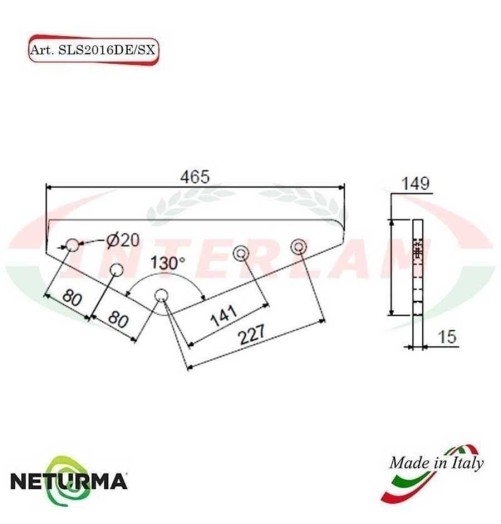SLS 2016 DE/SX - Knife SUPPORT for UNIFEED mixer wagons - FARESIN - (3 Pcs.)