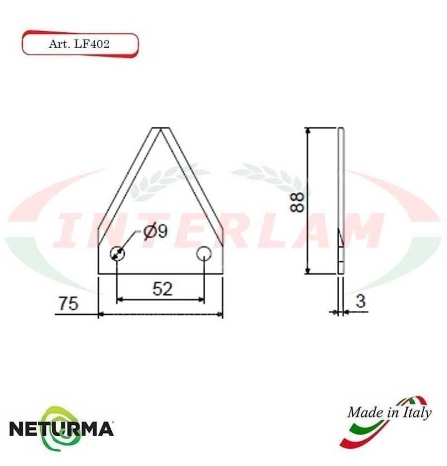 LF402 - Lama per FRESA Carri UNIFEED - (25 Pz.)