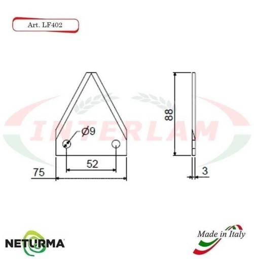 LF402 - Straight knives for unifeed trailers and silage wagons  25 Pcs