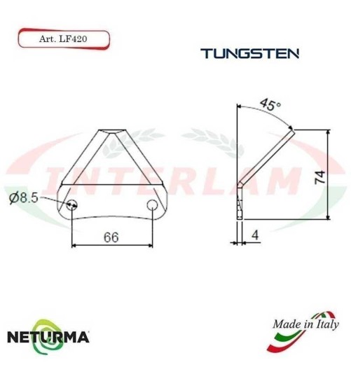 45° knives for unifeed trailers and silage wagons - LF420 -STORTI  25p