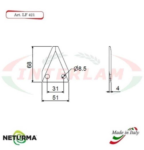 LF421 - Lama per FRESA Carri UNIFEED - STORTI - (25 Pz.)