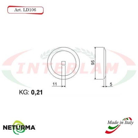 Lama per Carri UNIFEED LD 106 Tonda - Ø95 - (25 Pz.) - LUCLAR
