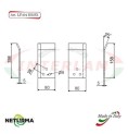 LF404SX - Lama per FRESA Carri UNIFEED - PIEGATA 25° - AGM - (10 Pz.)