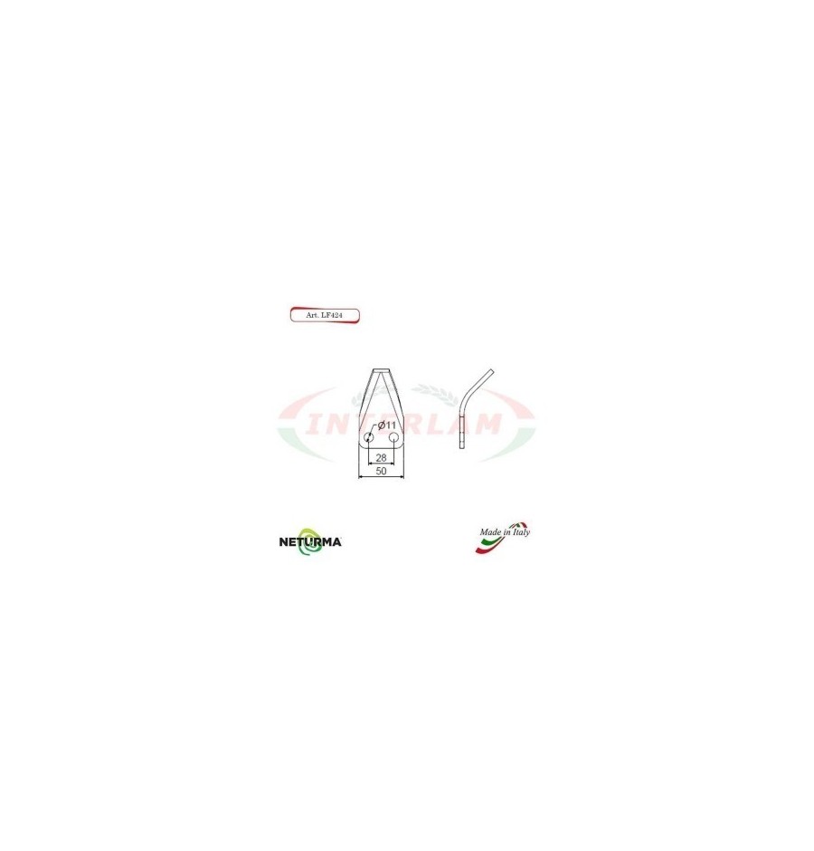 LF424 - Lama per FRESA Carri UNIFEED CURVA - SILOKING - (25 Pz.)